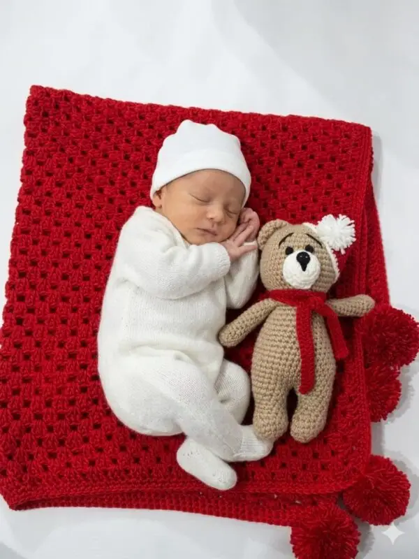 WhatsApp Image 2026-06-08 at 2.52.24 PM.jpeg52 Handmade Red Crochet Baby Blanket