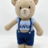 Teddy bear with blue shirt