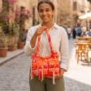 Mini colorful tote bag t-shirt yarn