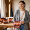 colorful clutch t-shirt yarn