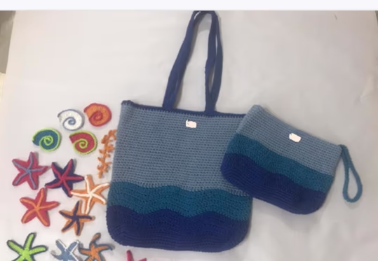 Waves Tote Bag & shells