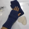 Fingerless gloves with long code