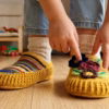 Sunny Yellow Artisanal Hand-Crocheted crocs