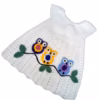 Whimsical Wise Owls Hand-Crocheted Baby Dress