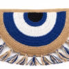 Evil Eye Fringe Hand-Crocheted Clutch