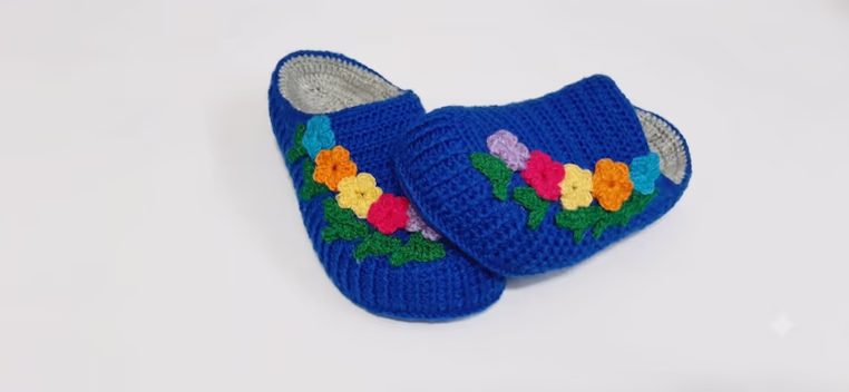 Gemini_Generated_Image_ufc4u9ufc4u9ufc4_50% Vibrant Floral Hand-Crocheted Clogs: Royal Blue Edition